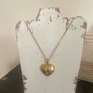 Vintage Gold Heart Necklace